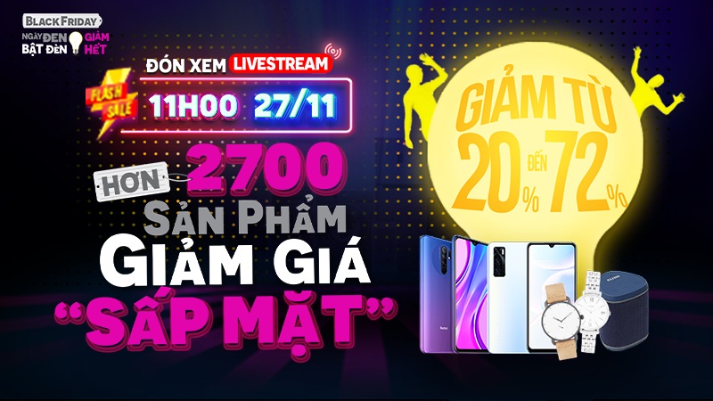 Livestream giảm sốc 27/11 Livestream giảm sốc 27/11
