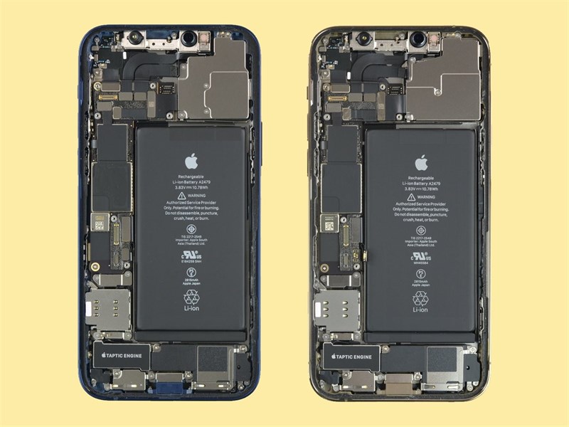 Các linh kiện bên trong iPhone 12 và iPhone 12 Pro