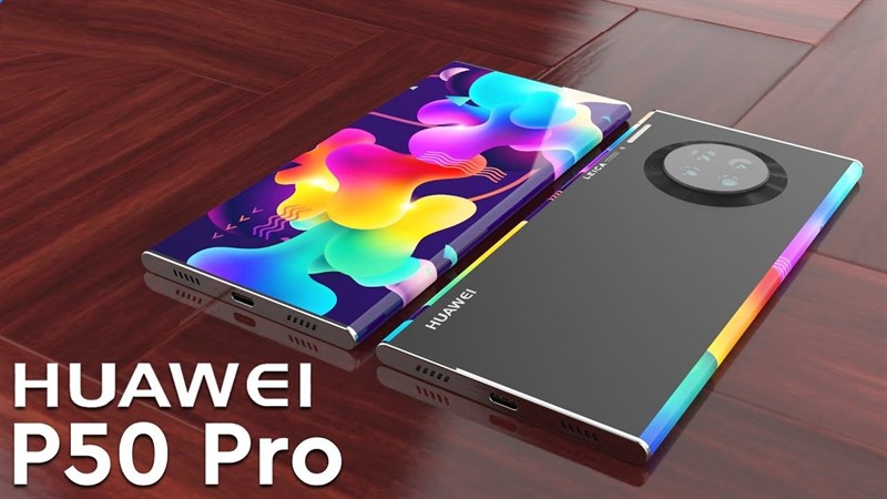 Huawei P50 Pro lần đầu lộ ảnh sắc nét với viền cạnh màn hình cong cuốn hút, camera selfie kép cùng cụm máy ảnh hầm hố mặt sau