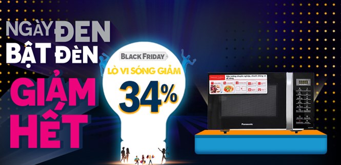 Lò vi sóng giảm đến 34% trong 4 ngày giá SỐC, cơn lốc giảm tiền dịp Black Friday
