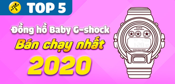 Top 5 đồng hồ BABY-G bán chạy nhất năm 2020 tại Điện máy XANH