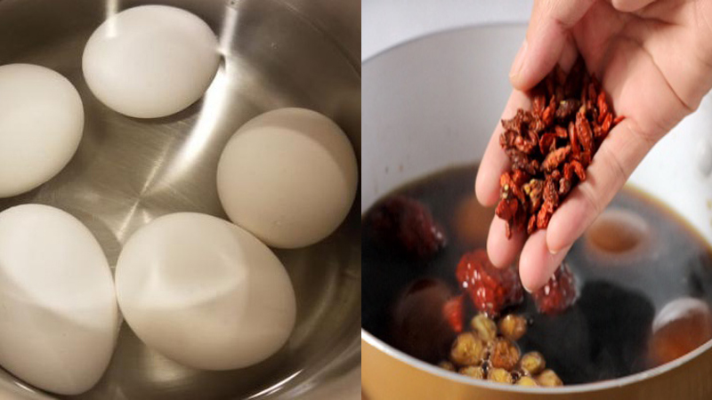 Cách làm món trứng luộc kỷ tử