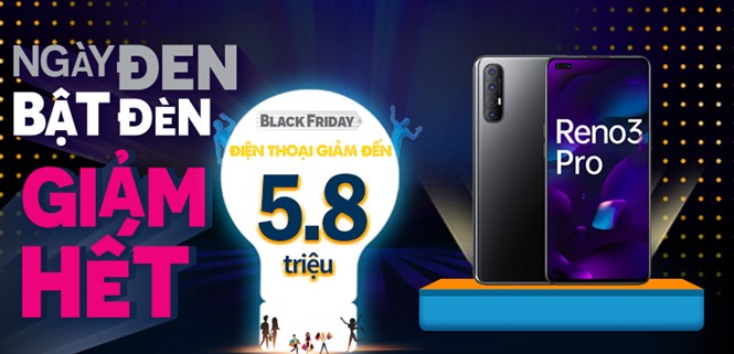 Ngày đen tối - Điện thoại giảm vô đối đến 5.8 triệu, duy nhất từ 27 - 30/11