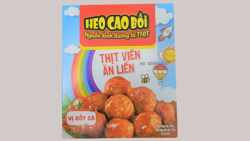 Thịt heo viên Heo Cao Bồi ăn liền vị xốt cà Masan