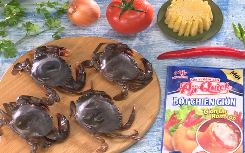 How to make fried peeled crab with crispy Thai sauce, eat it with rice or have fun