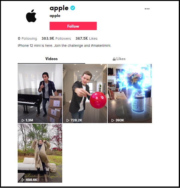 Apple gây chú ý khi sử dụng Tiktok để quảng cáo iPhone 12 mini Apple gây chú ý khi sử dụng Tiktok để quảng cáo iPhone 12 mini