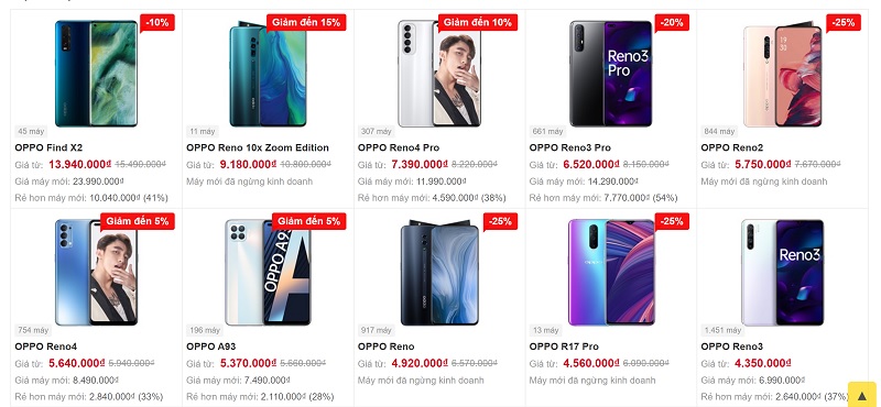 OPPO máy đổi trả