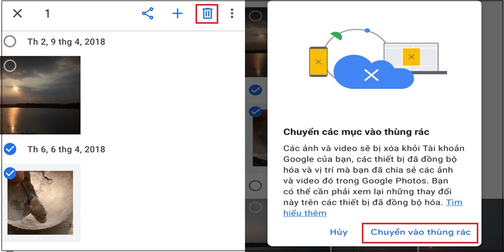 Xóa và khôi phục ảnh, video trên Google Photos: Google Photos là dịch vụ chia sẻ và lưu trữ ảnh, video của Google. Với tính năng xóa và khôi phục ảnh, video trên Google Photos, bạn có thể đơn giản hóa việc quản lý hình ảnh trên thiết bị di động của mình. Việc lưu trữ, xóa bỏ ảnh, video sẽ trở nên nhanh chóng và tiện lợi. Điều này giúp bạn tăng tính tiện ích mà không cần phải tốn quá nhiều thời gian.