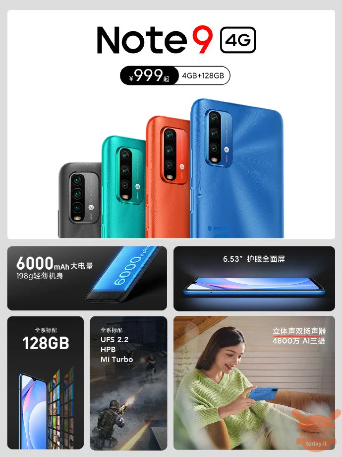 Cấu hình và tính năng của Redmi Note 9 4G