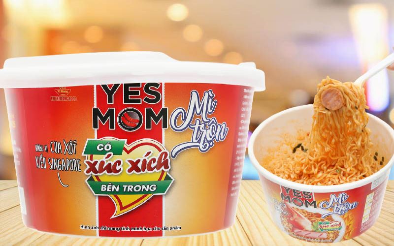 Mì trộn YES MOM hương vị cua xốt kiểu Singapore