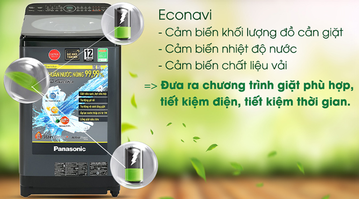 Cảm biến Econavi tự đưa ra chương trình giặt phù hợp với khối lượng quần áo Các tiêu chí lựa chọn máy giặt Panasonic cho năm 2021 > Cảm biến Econavi tự đưa ra chương trình giặt phù hợp với khối lượng quần áo