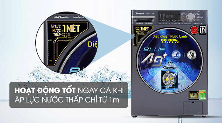 Giặt áp lực nước thấp 1 mét Các tiêu chí lựa chọn máy giặt Panasonic cho năm 2021 > Giặt áp lực nước thấp 1 mét