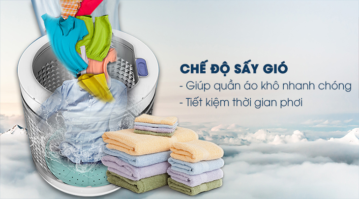 Chế độ sấy gió Các tiêu chí lựa chọn máy giặt Panasonic cho năm 2021 > Chế độ sấy gió