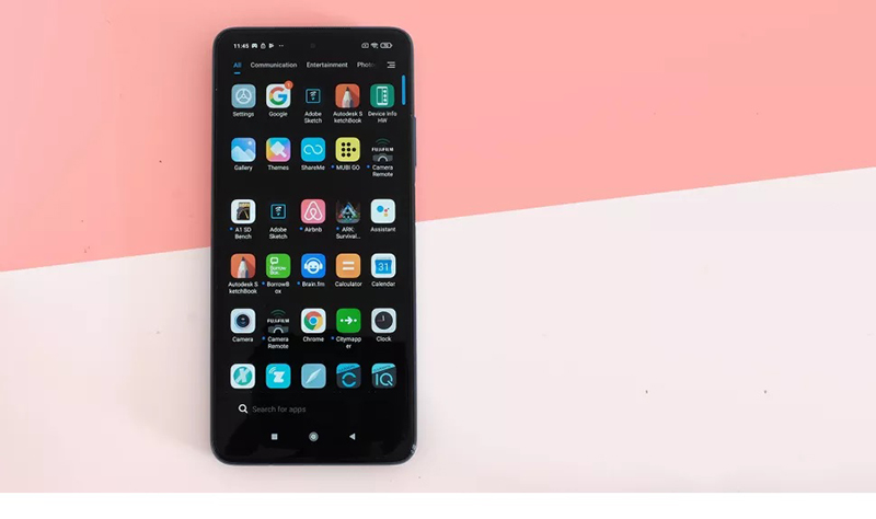 Máy được khuyến khích sử dụng hình nền mặc định để thể hiện độ tương phản tốt