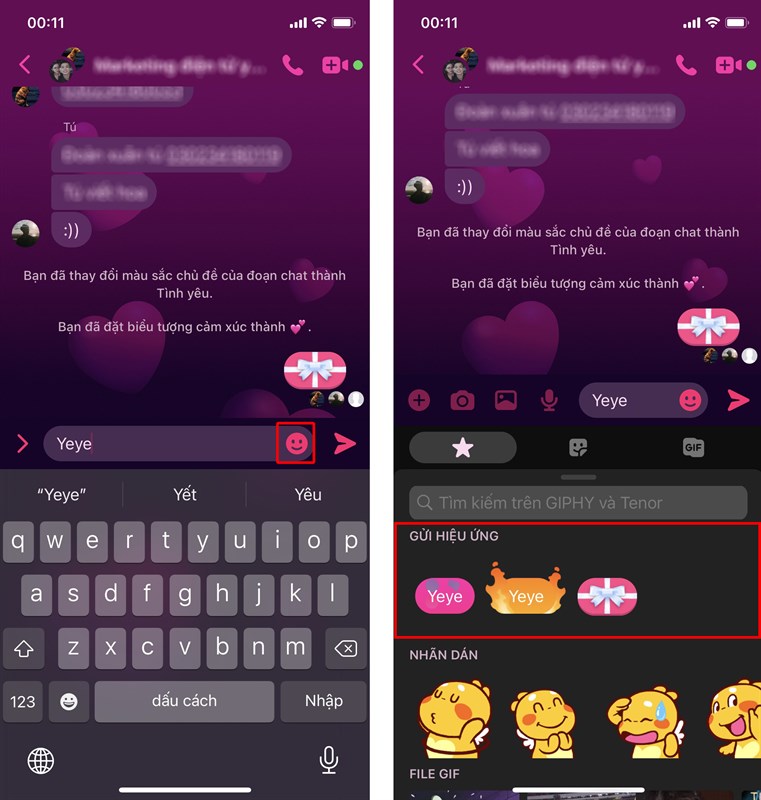 Thay đổi hình nền Messenger trên iPhone Android máy tính đơn giản