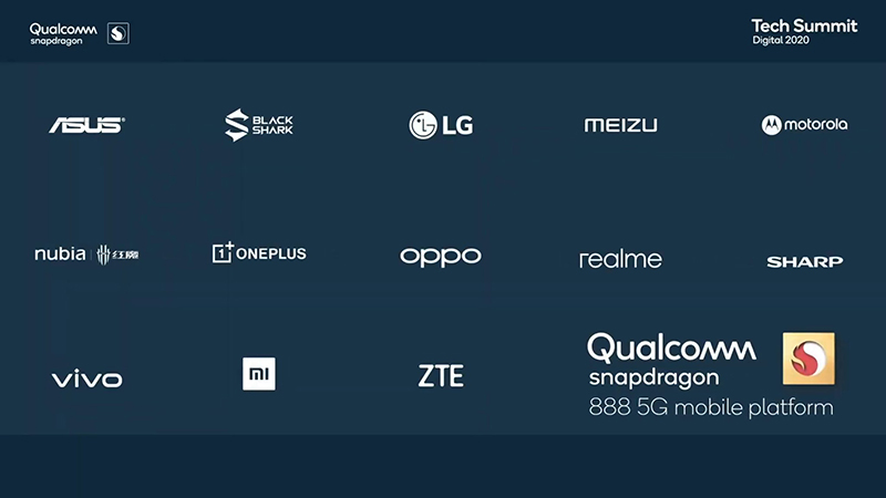 Các nhà sản xuất dùng Snapdragon 888
