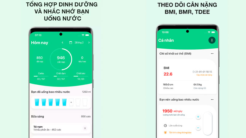 App tính calo: Đếm Calo, BMR, TDEE - Hỗ trợ Eatclean