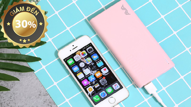 Pin sạc dự phòng Polymer 10.000mAh AVA PJ JP207 Xám