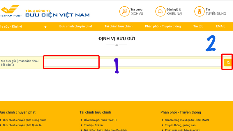 Đơn vị vận chuyển là VnPost