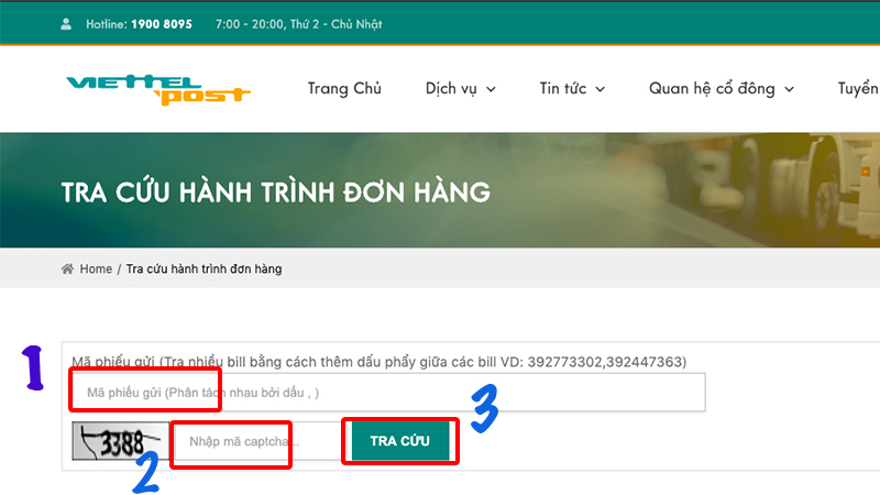 Đơn vị vận chuyển là Viettel Post