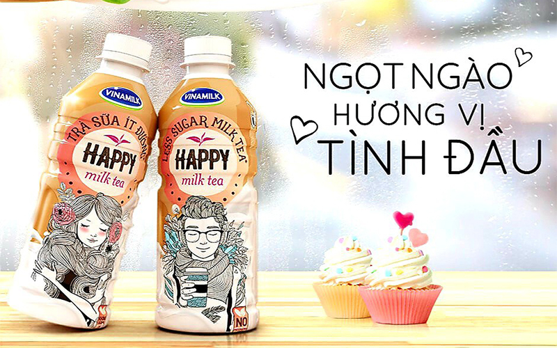 Bao bì trà sữa Vinamilk Happy