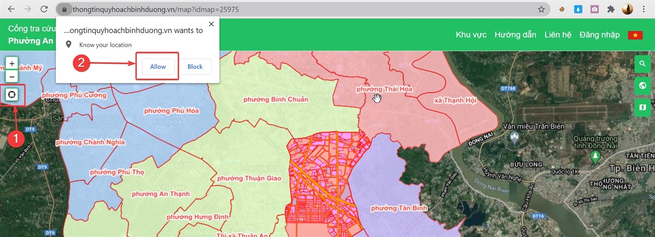 Tra cứu bằng vị trí GPS