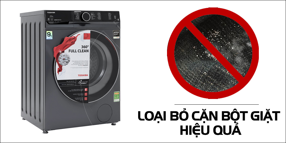 Xu hướng máy giặt lồng ngang TOSHIBA 2020: Giặt thật sạch với công nghệ mới – Siêu bọt khí Nano > LOẠI BỎ CẶN BỘT GIẶT