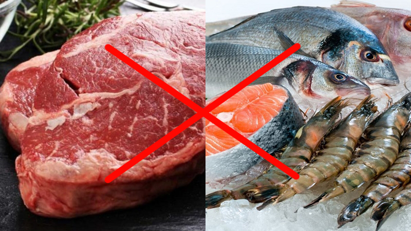 Không ăn thịt bò, hải sản