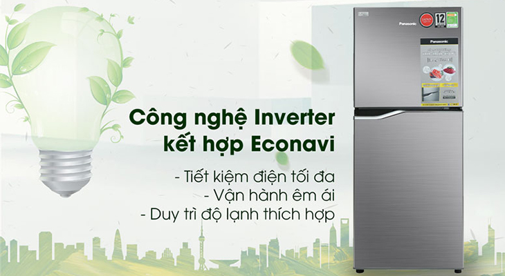 Review tủ lạnh Panasonic Inverter 170 lít NR-BA190PPVN - Công nghệ Econavi và Inverter