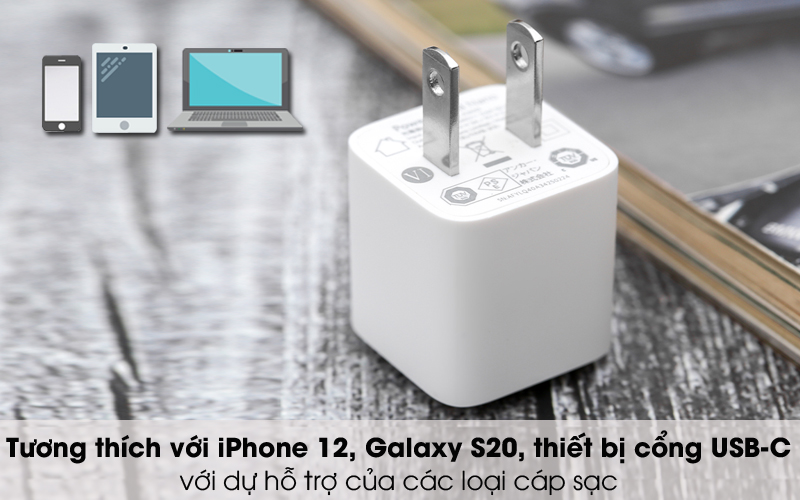 Adapter Sạc Type C PD 20W Anker PowerPort III Nano A2633 trắng 