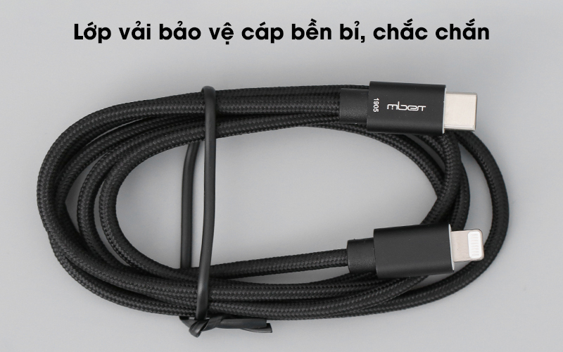 Cáp Type C - Lightning MFI 1m Mbest DS640-WB đen