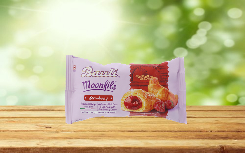 Bánh croissant nhân mứt dâu Moonfils Bauli 