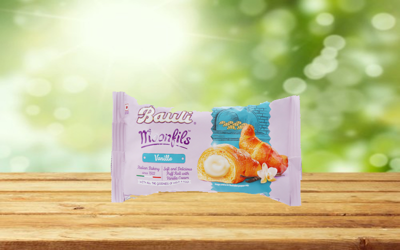 Bánh croissant nhân kem vani Moonfils Bauli