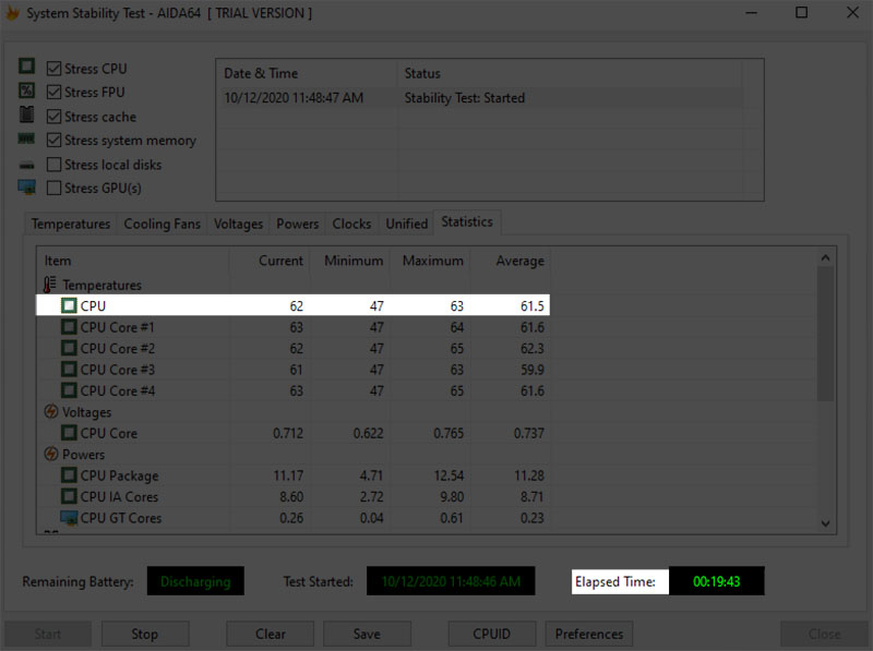 Đo nhiệt độ của CPU bằng AIDA64 Đo nhiệt độ của CPU bằng AIDA64
