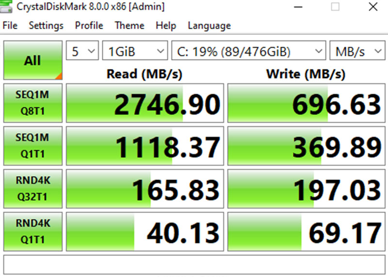 Đo tốc độ đọc và ghi của ổ cứng bằng Crystal Diskmark Đo tốc độ đọc và ghi của ổ cứng bằng Crystal Diskmark