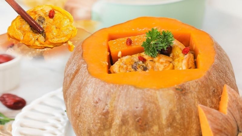 How to make delicious and nutritious pumpkin steamed chicken for the whole family