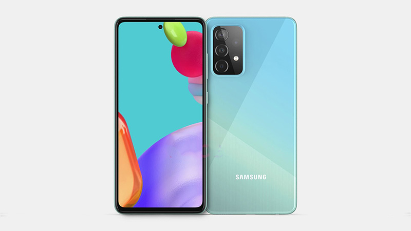 The back of the Galaxy A52 5G The back of the Galaxy A52 5G
