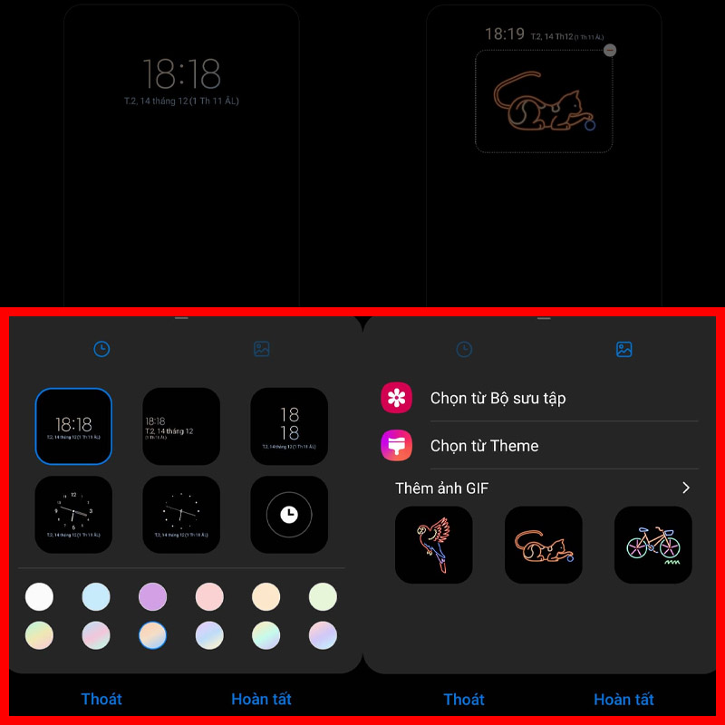 Cài đặt màn hình khóa 