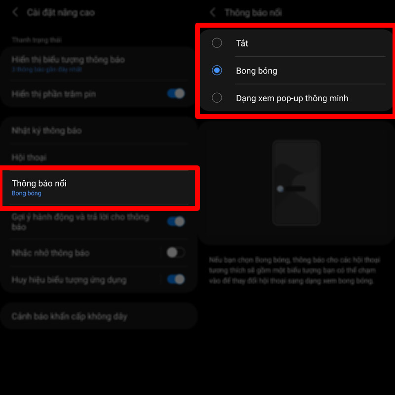 Chế độ hiển thị cuộc gọi