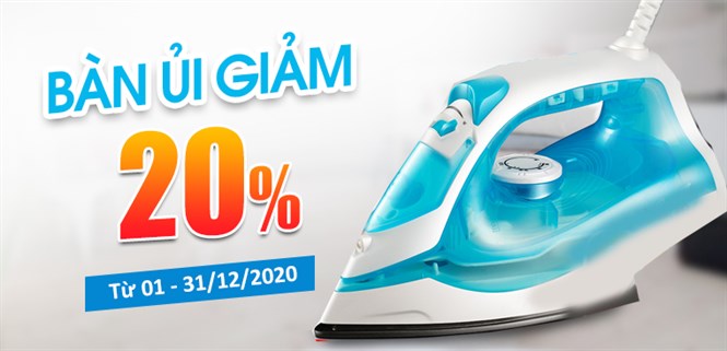 Top 5 bàn ủi giảm đến 20% trong tháng 12/2020 tại Điện máy XANH