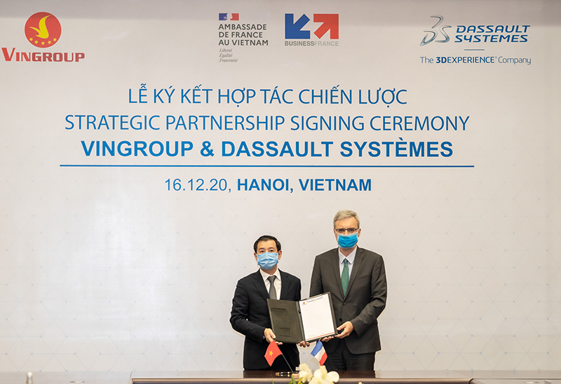 Lễ ký kết hợp tác chiến lược giữa Vingroup và Dassault Systèmes Lễ ký kết hợp tác chiến lược giữa Vingroup và Dassault Systèmes