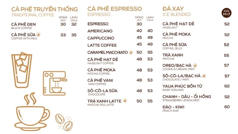 Menu Thức Coffee