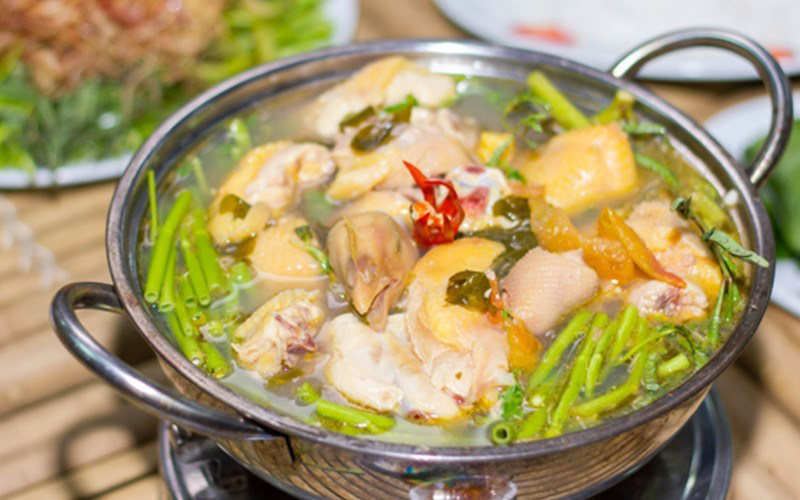 lẩu riêu gà