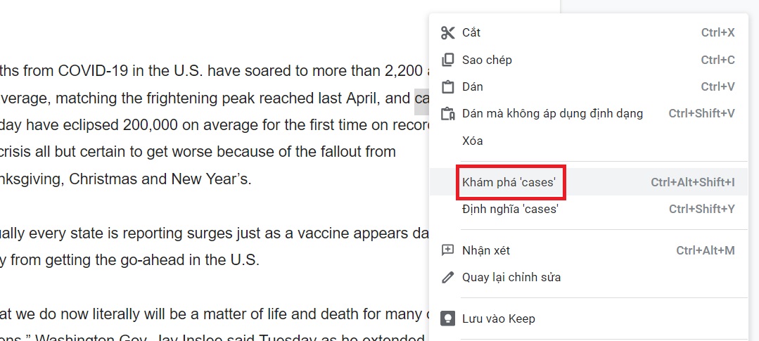 Khám phá 3 tính năng dịch thuật tài liệu trên Google Docs có thể bạn chưa biết > Cách 2