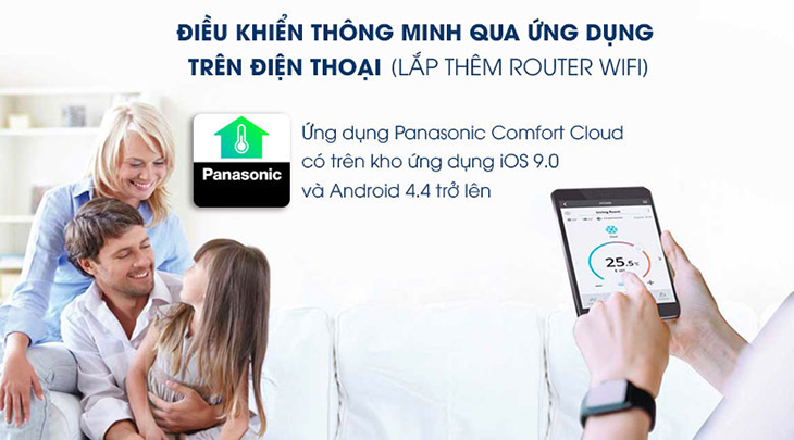 Điều khiển máy lạnh bằng điện thoại qua ứng dụng Panasonic Comfort Cloud