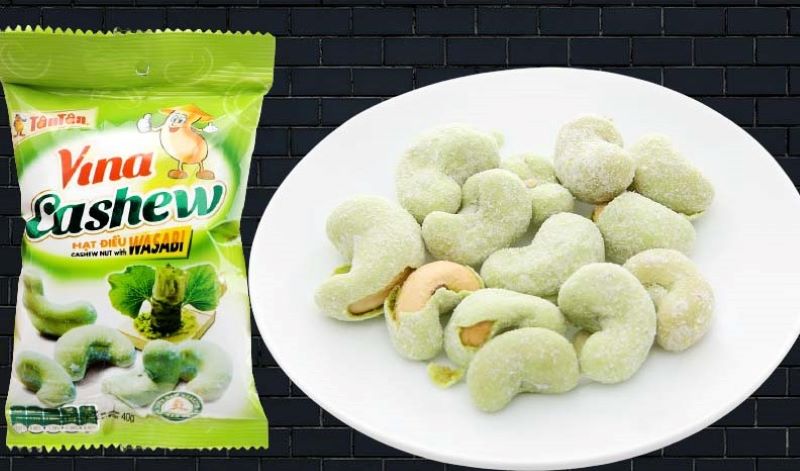 Hạt điều wasabi VinaCashew Tân Tân