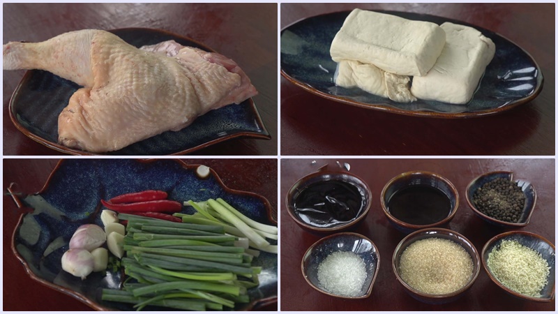 How to make chicken stocked with rich soy sauce and tofu, bring rice
