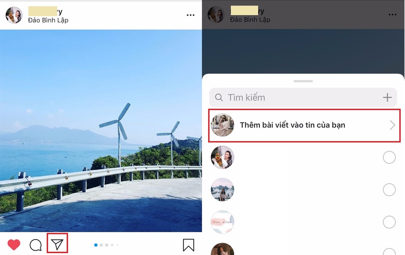 Cách chia sẻ bài viết, khoảnh khắc của người khác lên Story Instagram
