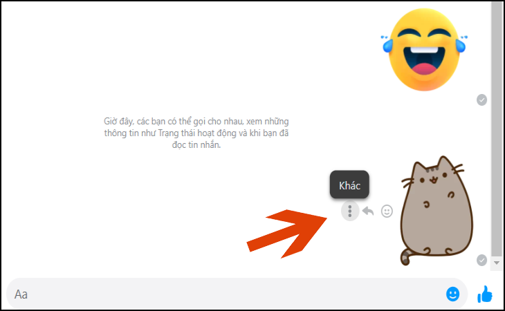 Hướng dẫn gỡ tin nhắn messenger cả 2 bên đơn giản trong vài nốt nhạc > Chọn biểu tượng ba chấm