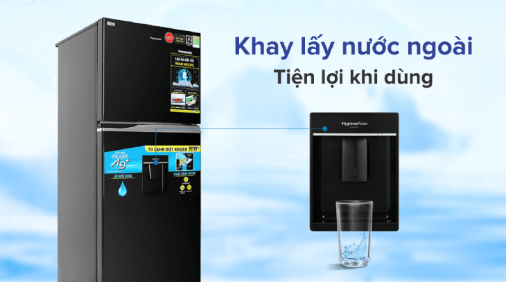 Tủ lạnh có ngăn lấy nước ngoài kháng khuẩn, khử mùi